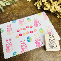 【岩井係長のイースターウサギ】デザインはんこ30x40mm_R656