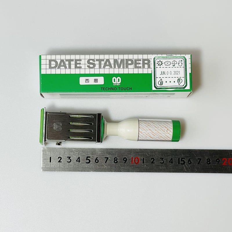 元気印 毎日のログに！【お天気、体調、日付】回転印＊36mm角 ＊KS_TT1