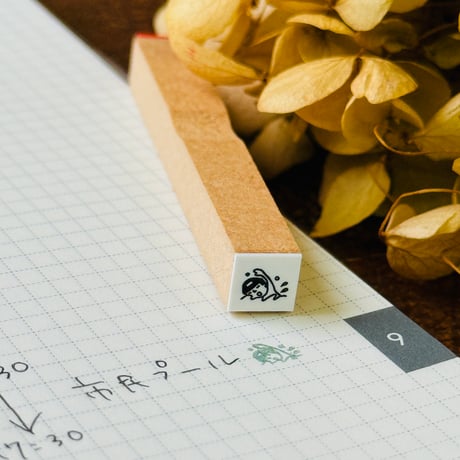 【スイミング・水泳・競泳】絵文字はんこ＊7mm角(印面5mm)＊R1225