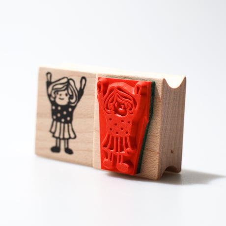 【マロンちゃんのバンザイ】デザインはんこ20x26mm_R893
