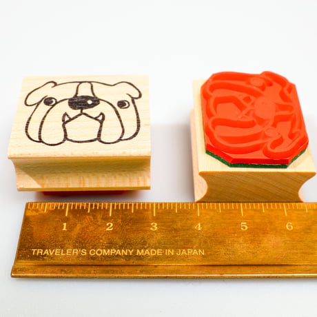 【ブルちゃんの顔だけ】デザインはんこ26x30mm_R095