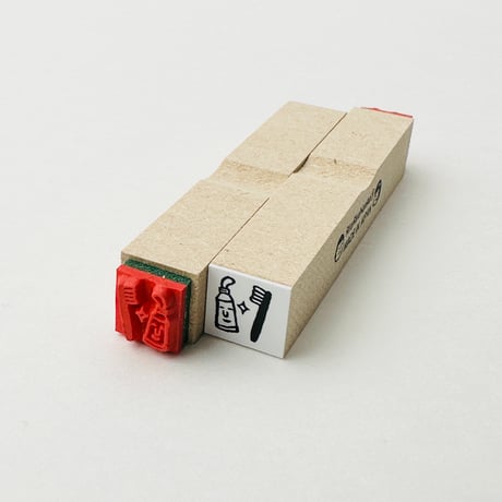 【ハミガキ・歯ブラシ10mm角】絵文字はんこ10x10mm_R950