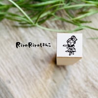 【フラダンス10mm角】絵文字はんこ10x10mm_R414
