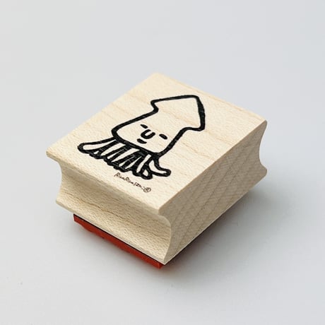 【イカくん】デザインはんこ26x30mm_R736