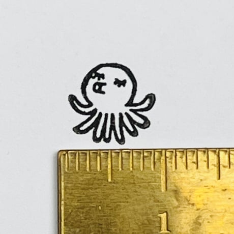 【タコ10mm角】絵文字はんこ10x10mm_R680