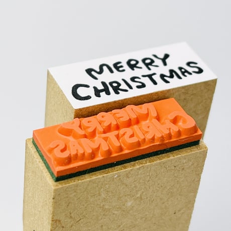 【MerryChristmas（メリークリスマス）】文字はんこ12x28mm_R555_o