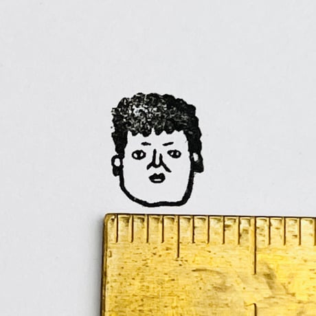 【関さんの顔だけ10mm角】絵文字はんこ10x10mm_R657