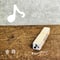 【音符10mm角】絵文字はんこ10x10mm_R906