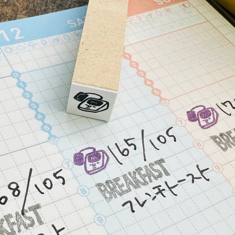 【血圧計10mm角】絵文字はんこ10x10mm_R995
