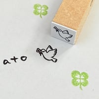 【ハトさん10mm角】絵文字はんこ10x10mm_R1296