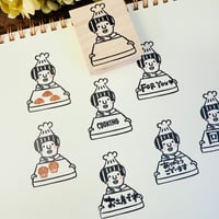 【たまよちゃんのコック】デザインはんこ40x48mm_R1045
