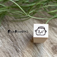 【岩井係長の顔だけ10mm角】絵文字はんこ10x10mm_R417