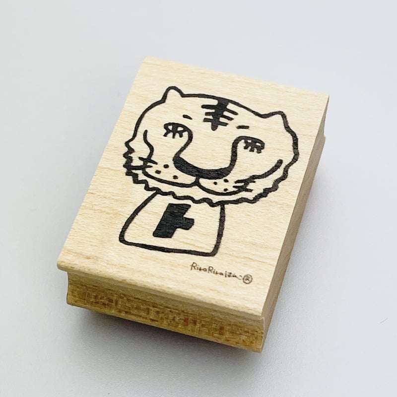 トラくん＊30mmx40mm＊ラバースタンプ ＊R595 | RiraRiraはんこストア 