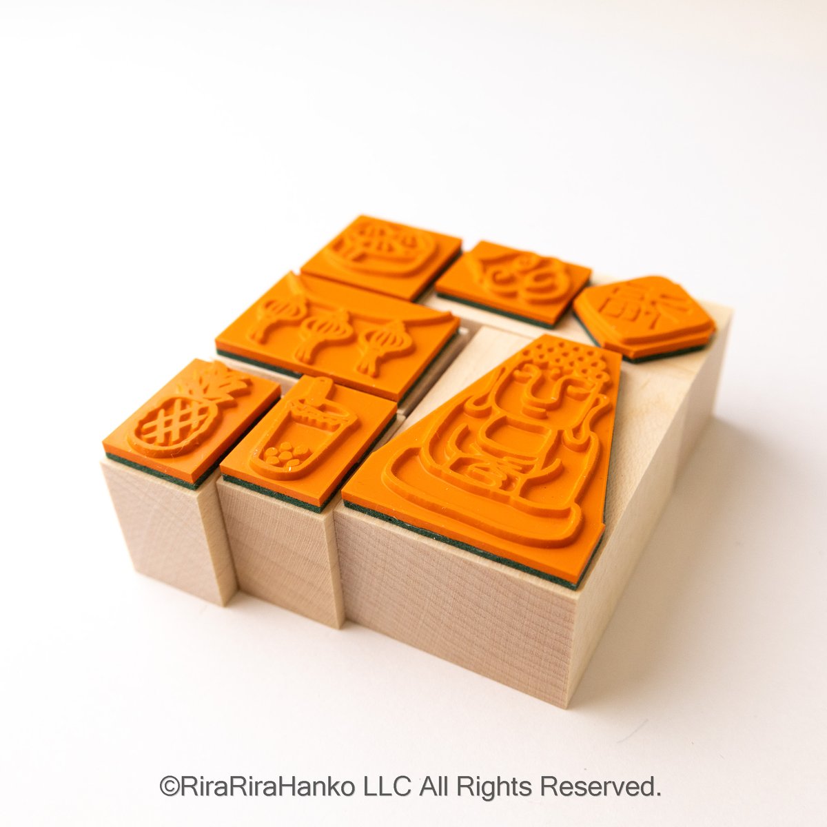 【1000】ラバースタンプ  タンゴ  タンゴ♪ 収納箱付】台湾はんこセット＊TAIWAN＊ラバースタンプ＊RS049_y