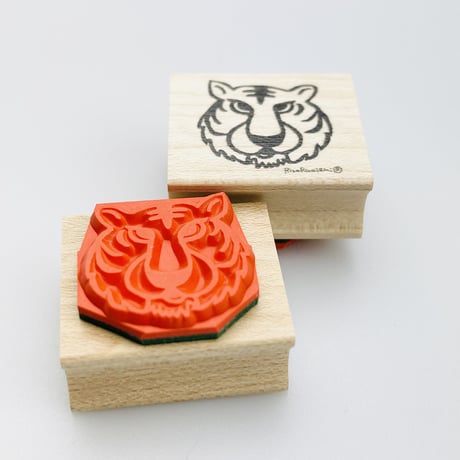 【Tigerくん】デザインはんこ26x30mm_R605