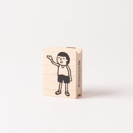 【まもるくんの右手上】デザインはんこ30x40mm_R027