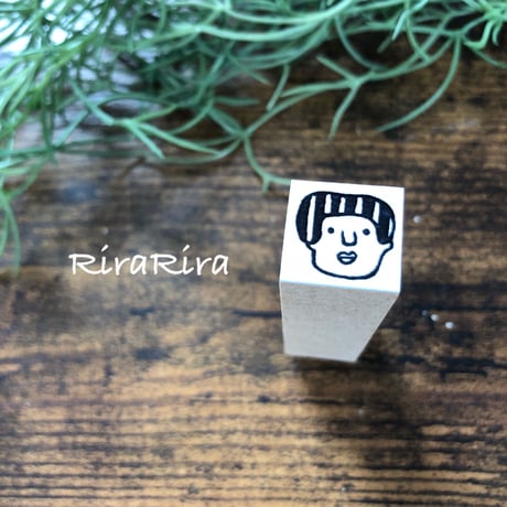 【たまよちゃんの顔だけ15mm角】デザインはんこ15x15mm_R009