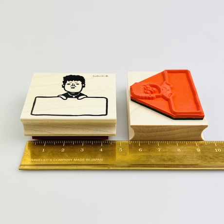 【関さんのメッセージ枠】便利はんこ40x48mm_R689