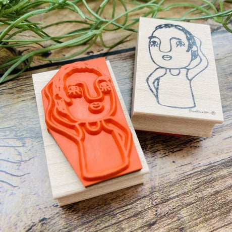 【アランくんのどうも！】デザインはんこ30x48mm_R425