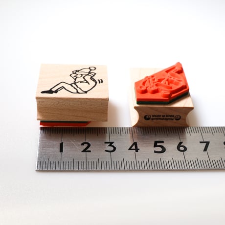 【サンタの腹筋】デザインはんこ26x30mm_R924