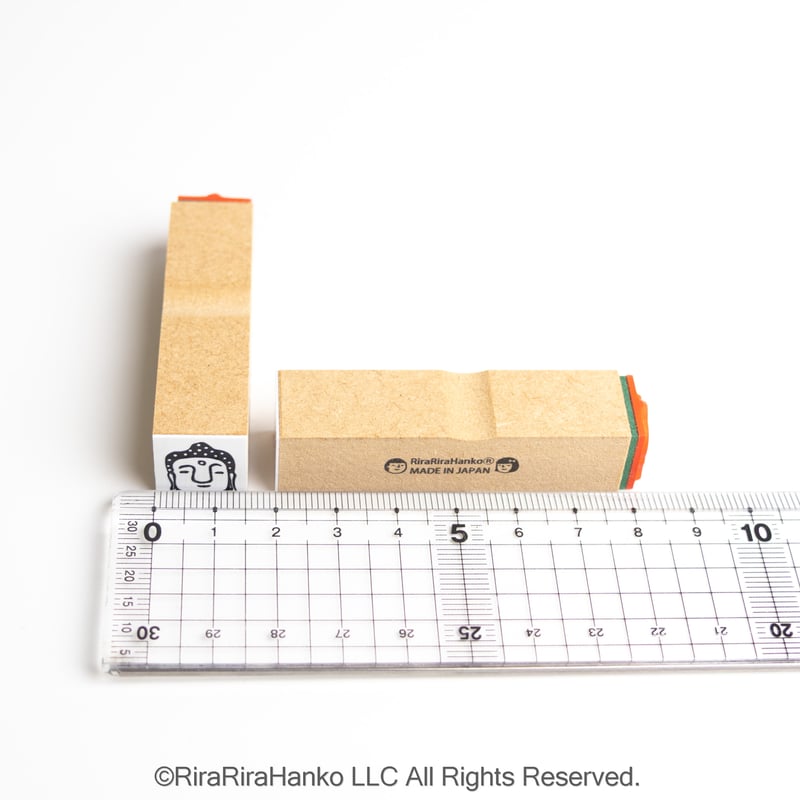 大仏ちゃん＊顔だけ＊ラバースタンプ＊15㎜角＊R1118 | RiraRiraはんこ