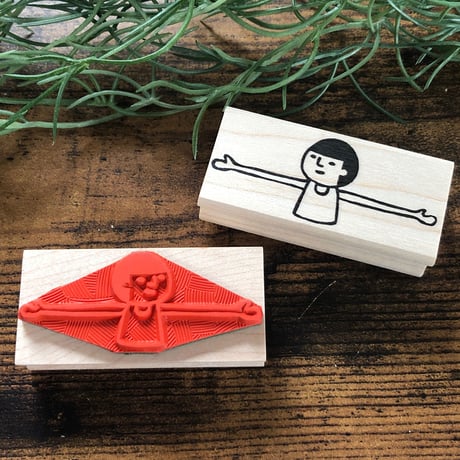 【まもるくんのライン】デザインはんこ26x55mm_R031