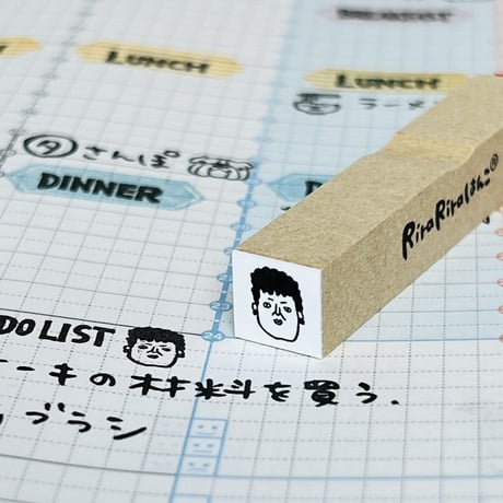 【関さんの顔だけ10mm角】絵文字はんこ10x10mm_R657