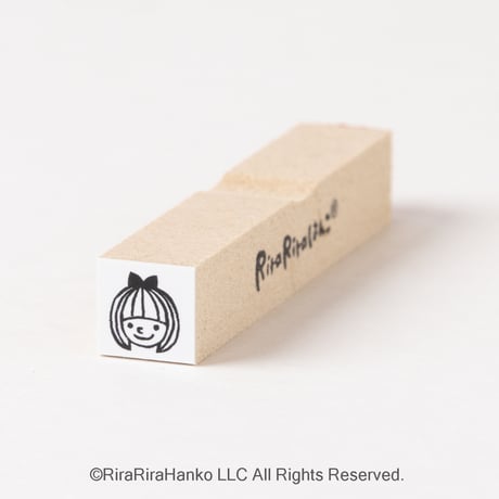 【くるみちゃんの顔だけ10mm角】絵文字はんこ10x10mm_R419