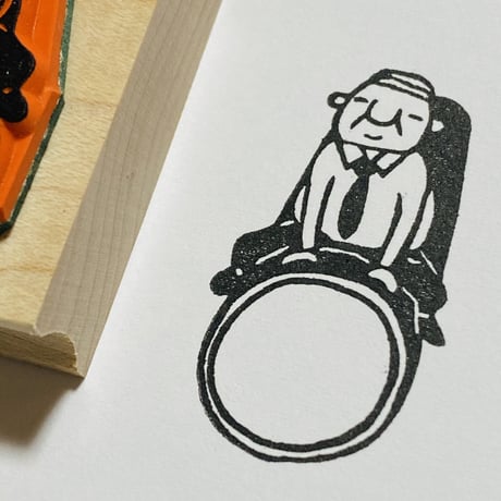 【岩井係長のはんこライダー(はんこの友)】デザインはんこ30x40mm_R460