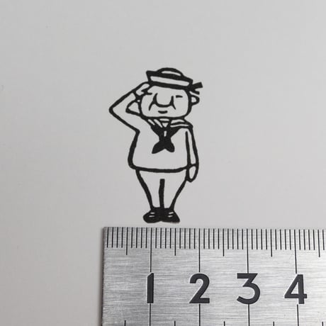 【岩井係長の水兵さん】デザインはんこ30x40mm_R925