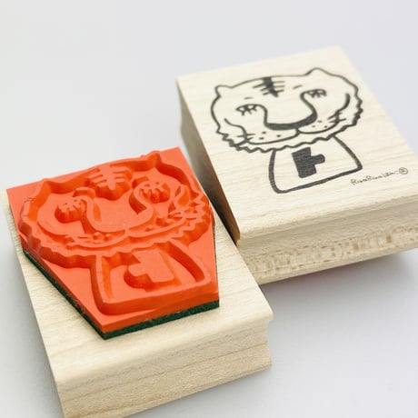 【トラくん】デザインはんこ30x40mm_R595
