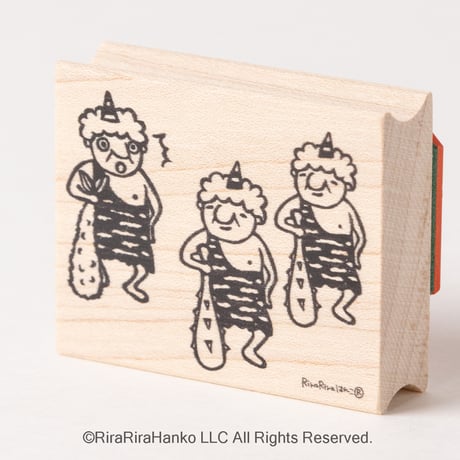【岩井係長の鬼に金棒（エビフライ）】デザインはんこ40x48mm_R608