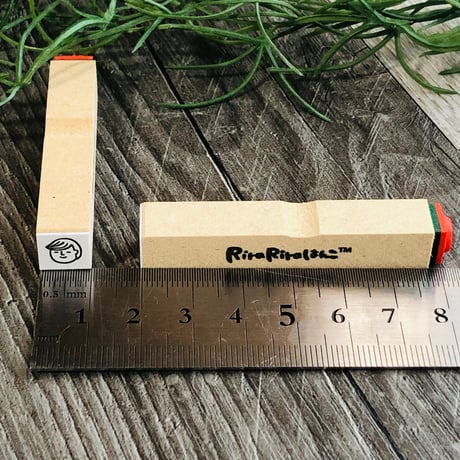 【マカロンくんの顔だけ10mm角】絵文字はんこ10x10mm_R365