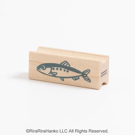 7月1日販売開始＊【イワシ】デザインはんこ15x40mm_R1332