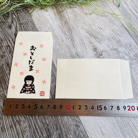 【余っても来年も使える！】三つ指おかっぱちゃん お年玉袋 ☆5枚セット＊P75