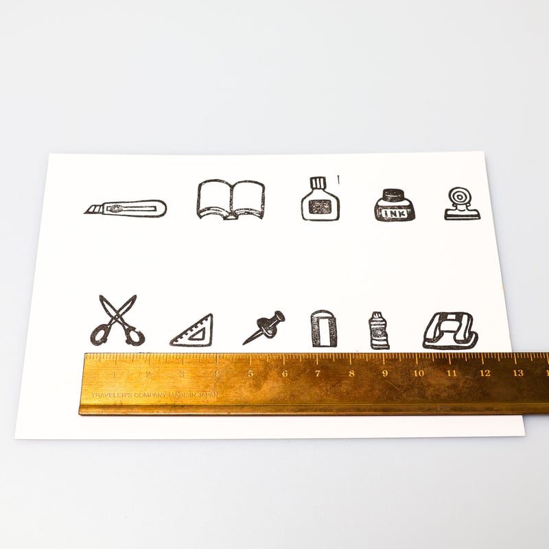 【のぶのぶ】RiraRiraはんこいろいろセット RiraRiraはんこの文房具はんこセット＊ラバースタンプ17個セット