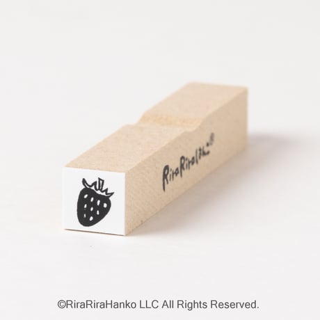 【いちご10mm角】絵文字はんこ10x10mm_R446