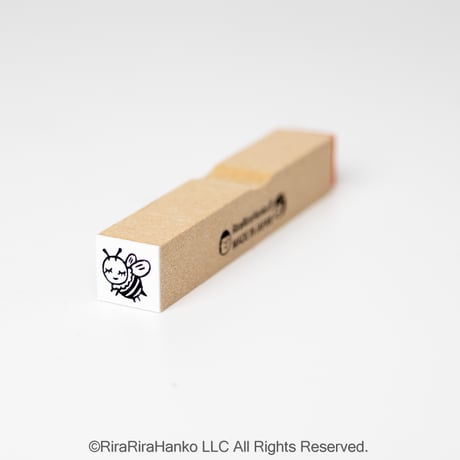 【ミツバチちゃん10mm角】絵文字はんこ10x10mm_R1298
