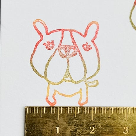 【お願いわんこ】デザインはんこ26x30mm_R660