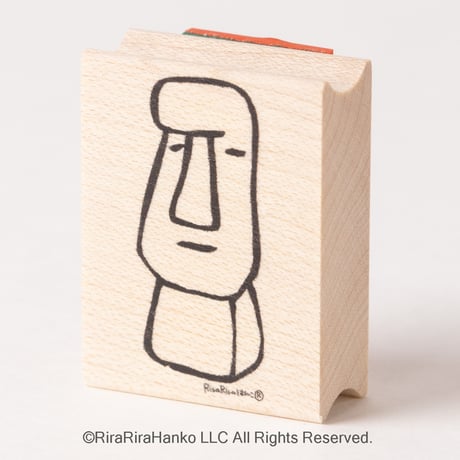 【モアイ】デザインはんこ30x40mm_R028