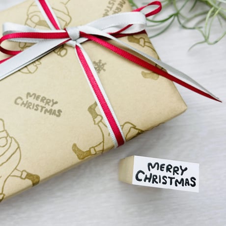 【MerryChristmas（メリークリスマス）】文字はんこ12x28mm_R555_o