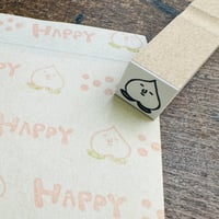 【桃15mm角】デザインはんこ15x15mm_R982