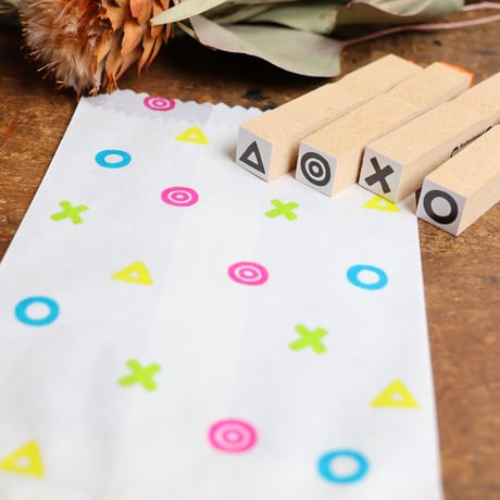 【◎○△×チェックはんこ】絵文字はんこ