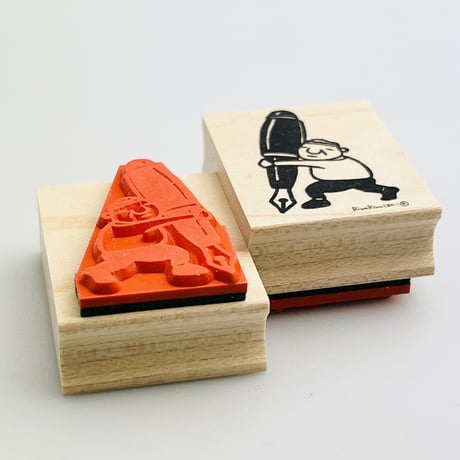 【岩井係長の万年筆】デザインはんこ30x40mm_R663