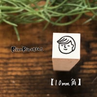 【マカロンくんの顔だけ10mm角】絵文字はんこ10x10mm_R365