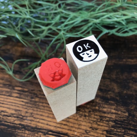 【おかっぱちゃんのOK15mm角】便利はんこ15x15mm_R005