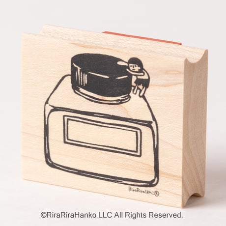 【まもるくんのインクボトル】デザインはんこ40x48mm_R412