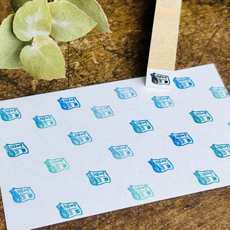 【ニュース10mm角】絵文字はんこ10x10mm_R681