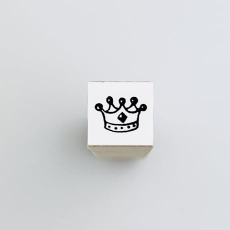 【王冠10mm角】絵文字はんこ10x10mm_R675