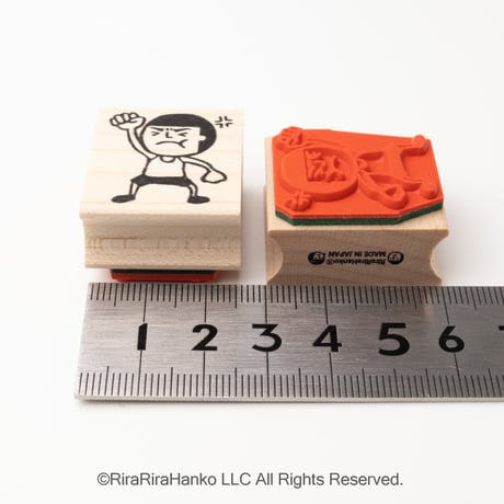 【まもるくんのプンプン怒り】デザインはんこ26x30mm_R1040
